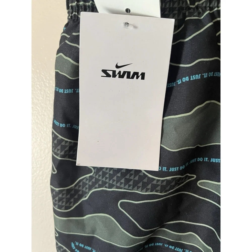 New! Nike Swim Jet Black‎ Swimming Trunks Men's Size Medium NWT